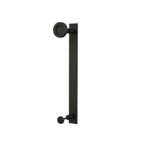 Poignée de porte à barre plate avec tirette à disque rond