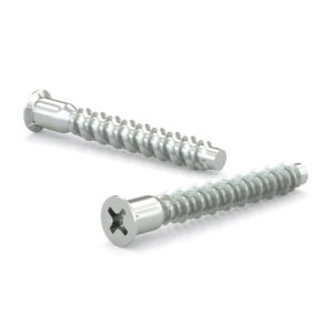 Assembly screw, Confirmat head with nibs, Hi-Low thread, Dogpoint