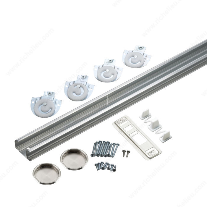 Bypass Door Hardware Kit With Track, Sliding Glass Door Hardware Kit